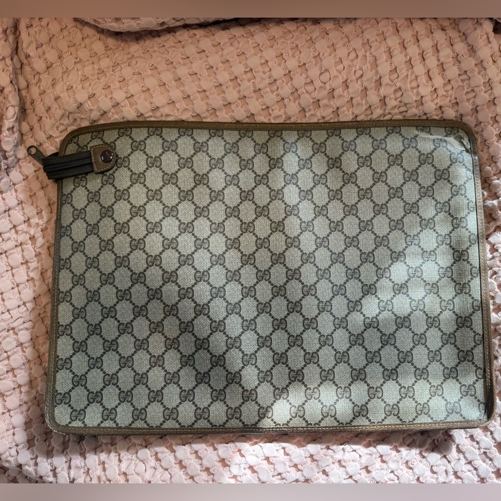 Authentic Vintage Gucci Monogram Ophidia Portfolio Toiletry Bag - Picture 3 of 9